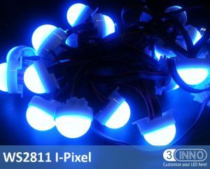 라운드 30mm LED Piont 빛 12V 디지털 RGB LED 픽셀 WS2811 LED 문자열 조명