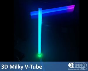 RGB LED 튜브 3D 수직 튜브 DMX 밀키 수직 튜브 LED 튜브 빛 3D 튜브 LED 유성 LED 눈 조명 LED 유성 관 Madrix 호환 조명 LED 수직 튜브
